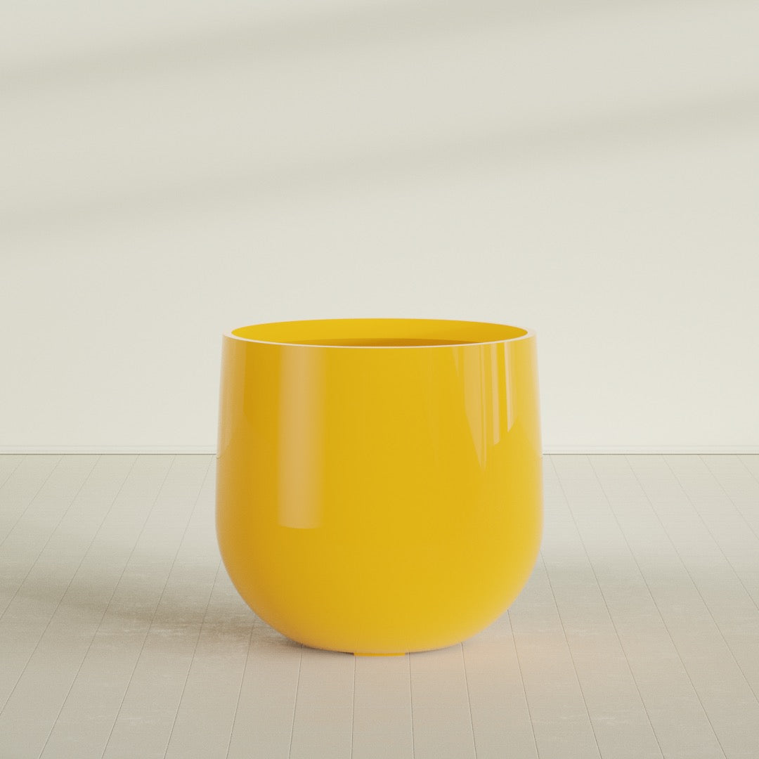 Westfield - 15in diam. x 14in - Gloss Saffron - Gloss Saffron,38 in diam. x 36 in H