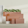Miami Large Narrow Rectangle Fiberglass Planter - 36 in x 12 in x 18 in - Matte Terracotta - Matte Terracotta,36 in x 12 in x 18 in