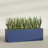Granada Extra Large Long Rectangle Fiberglass Planter - 72 in x 24 in x 24 in - Matte Cobalt Blue - Matte Cobalt Blue,72 in x 24 in x 24 in