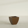 Lima Small Tapered Square Fiberglass Planter - 16 in x 16 in x 16 in - Metallic Bronze - Metallic Bronze,16 in x 16 in x 16 in