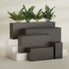 Hollywood Medium Rectangle Fiberglass Planter - 12 in x 12 in x 24 in - Matte Black - Matte Black,12 in x 12 in x 24 in