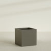 Montroy Large Cube Square Fiberglass Planter - 40 in x 40 in x 40 in - Matte Bronze - Matte Bronze,40 in x 40 in x 40 in