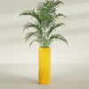 Corry Large Tall Cylinder Fiberglass Planter - 12 in x 12 in x 36 in - Gloss Saffron - Gloss Saffron,30 in x 30 in x 32 in