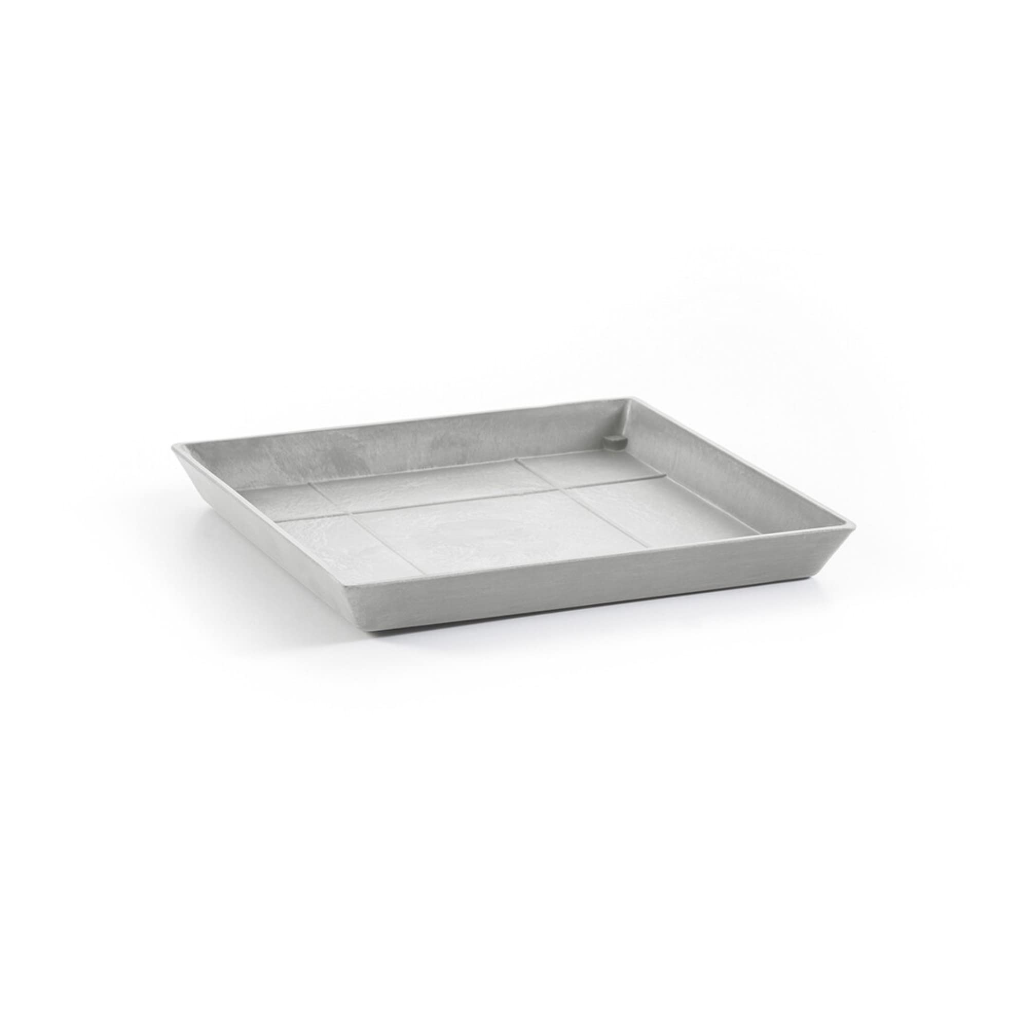 Small Square Saucer - 14 in x 14 in x 1.5 in - White Grey - White Grey,14 in x 14 in x 1.5 in