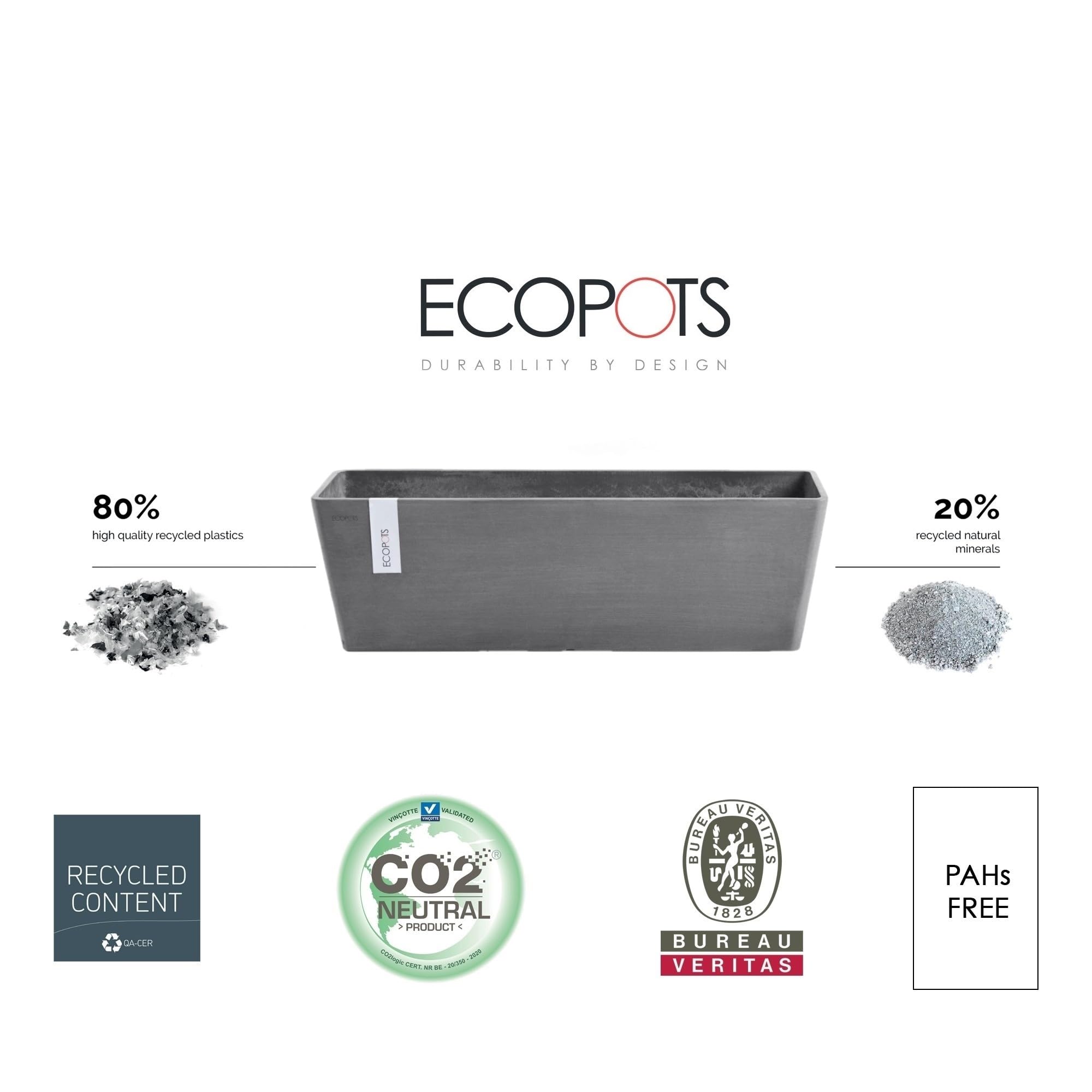 Bruges Medium Rectangle Planter - 21.75 in x 6.75 in x 6.75 in - Grey - Grey,21.75 in x 6.75 in x 6.75 in