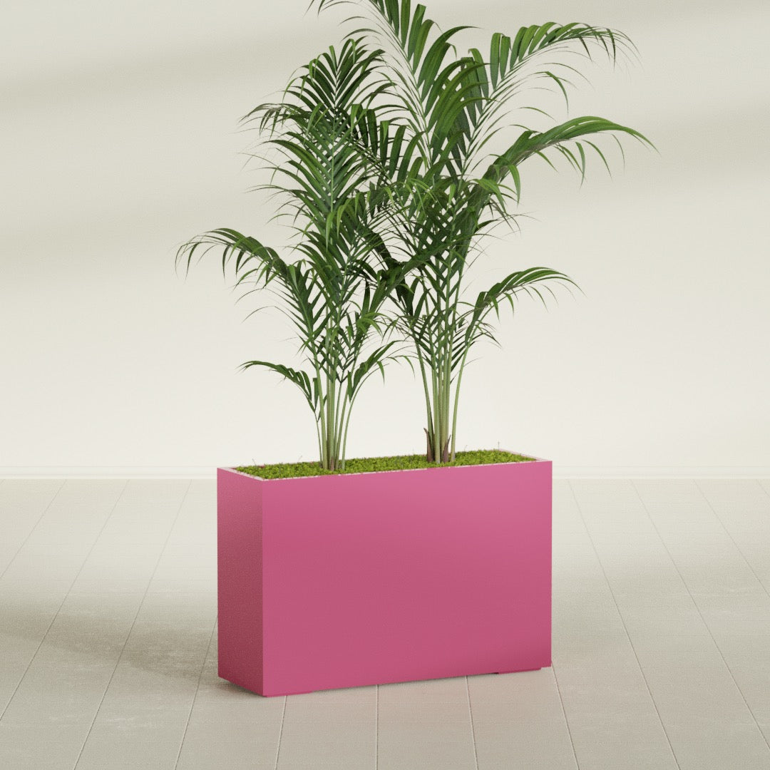 Potsdam Extra Large Long Rectangle Fiberglass Planter - 48 in x 16 in x 32 in - Gloss Pink Violet - Gloss Pink Violet,48 in x 16 in x 32 in