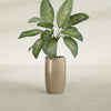 Lisbon Medium Round Fiberglass Planter - 14 in x 14 in x 25 in - Metallic Gold - Metallic Gold,14 in x 14 in x 25 in