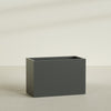 Brisbane Extra Large Long Rectangle Fiberglass Planter - 48 in x 24 in x 32 in - Matte Charcoal - Matte Charcoal,48 in x 24 in x 32 in
