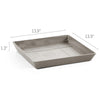 Small Square Saucer - 14 in x 14 in x 1.5 in - Taupe - Taupe,14 in x 14 in x 1.5 in