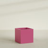 Montroy Large Cube Square Fiberglass Planter - 36 in x 36 in x 36 in - Gloss Pink Violet - Gloss Pink Violet,36 in x 36 in x 36 in
