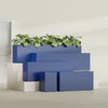 Miami Large Narrow Rectangle Fiberglass Planter - 36 in x 12 in x 18 in - Matte Cobalt Blue - Matte Cobalt Blue,36 in x 12 in x 18 in