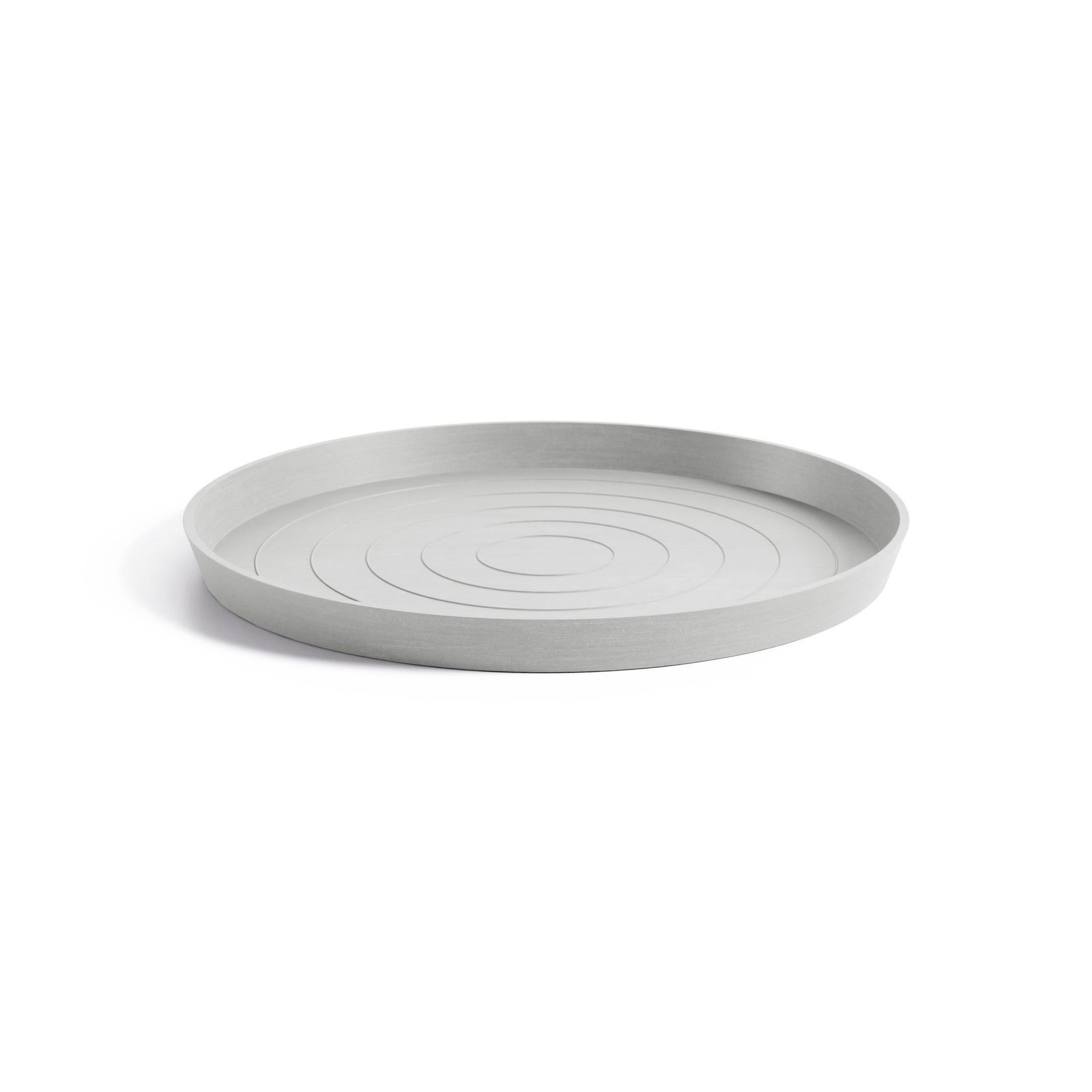 Medium Round Saucer - 23 in x 23 in x 1.8 in - White Grey - White Grey,23 in x 23 in x 1.75 in