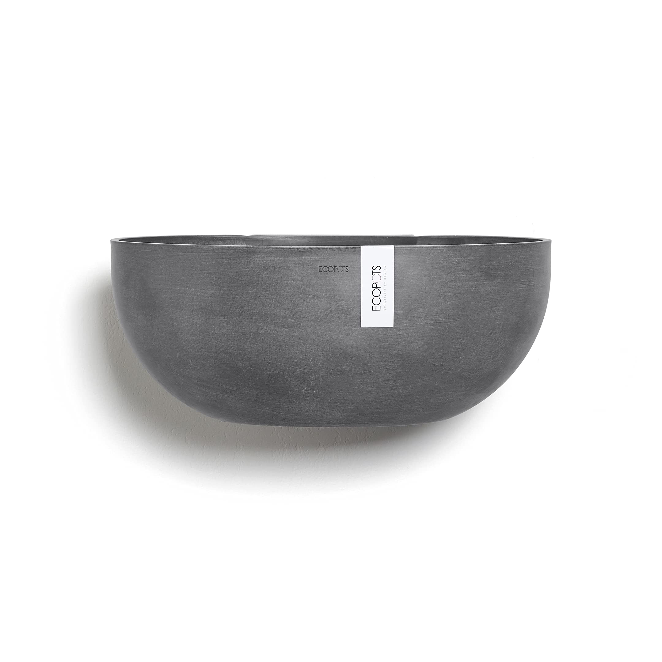 Sofia Wall Small Conical Wall Planter - 16.5 in x 10 in x 7 in - Grey - Grey,16.5 in x 16.5 in x 7 in