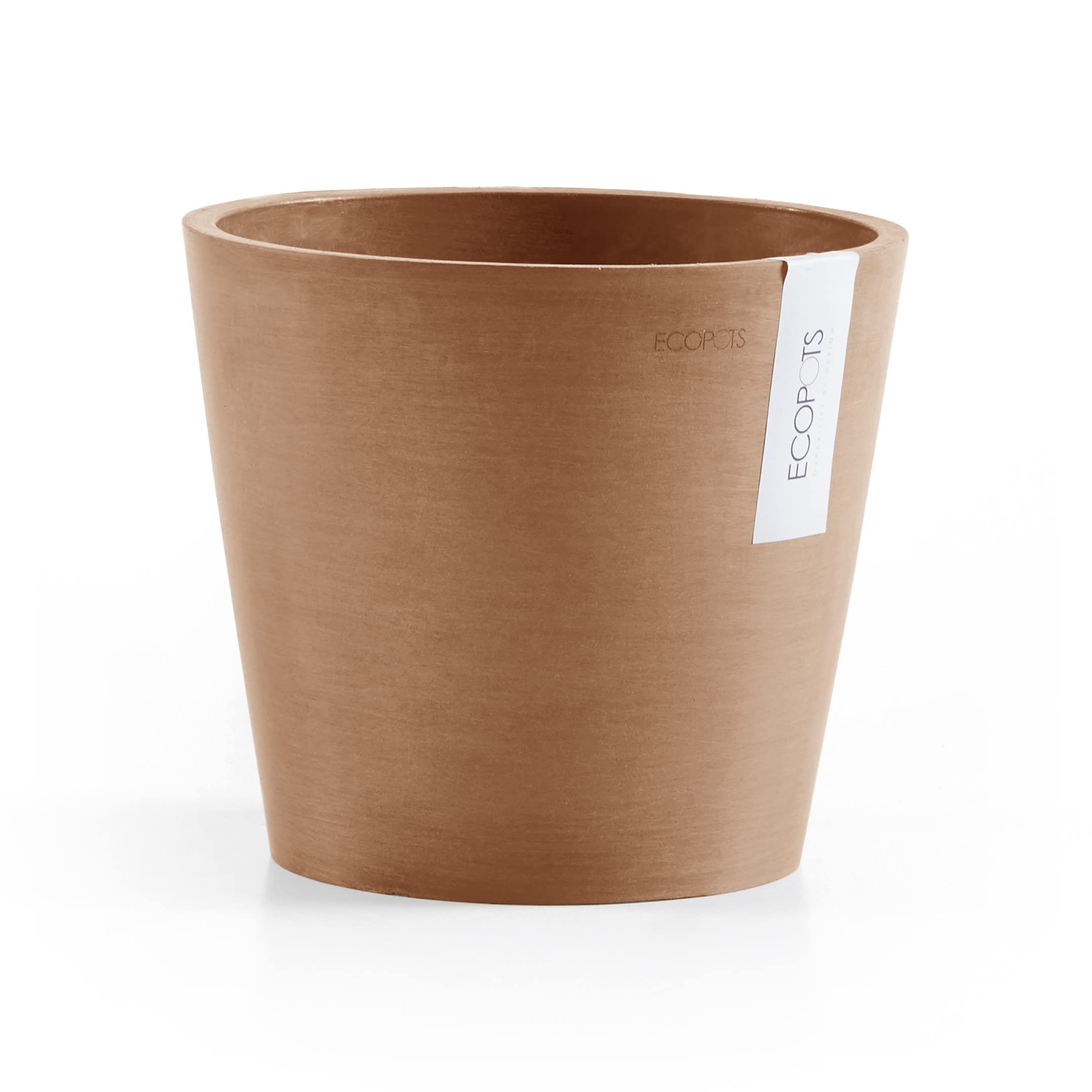 Amsterdam Small Round Planter - 8 in x 8 in x 7 in - Terracotta - Terracotta,8 in x 8 in x 7 in,Planter Only