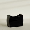 Seoul Extra Large Curved Abstract Fiberglass Planter - 48 in x 20 in x 36 in - Gloss Black - Gloss Black,48 in x 20 in x 36 in