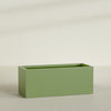 Granada Extra Large Long Rectangle Fiberglass Planter - 60 in x 24 in x 24 in - Satin Green - Satin Green,60 in x 24 in x 24 in