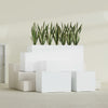 Granada Extra Large Long Rectangle Fiberglass Planter - 60 in x 24 in x 24 in - Matte White - Matte White,60 in x 24 in x 24 in