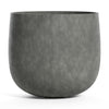 COSAPOTS Mondo Round Fiberglass Planter – Lightweight Indoor/Outdoor Plant Pot, Frost & Weather-Resistant, Handmade Modern Decorative Planter – 18.2" x 18.2" x 16.1" – Grey Stone - Grey Stone,18.2in diam. x 16.1in