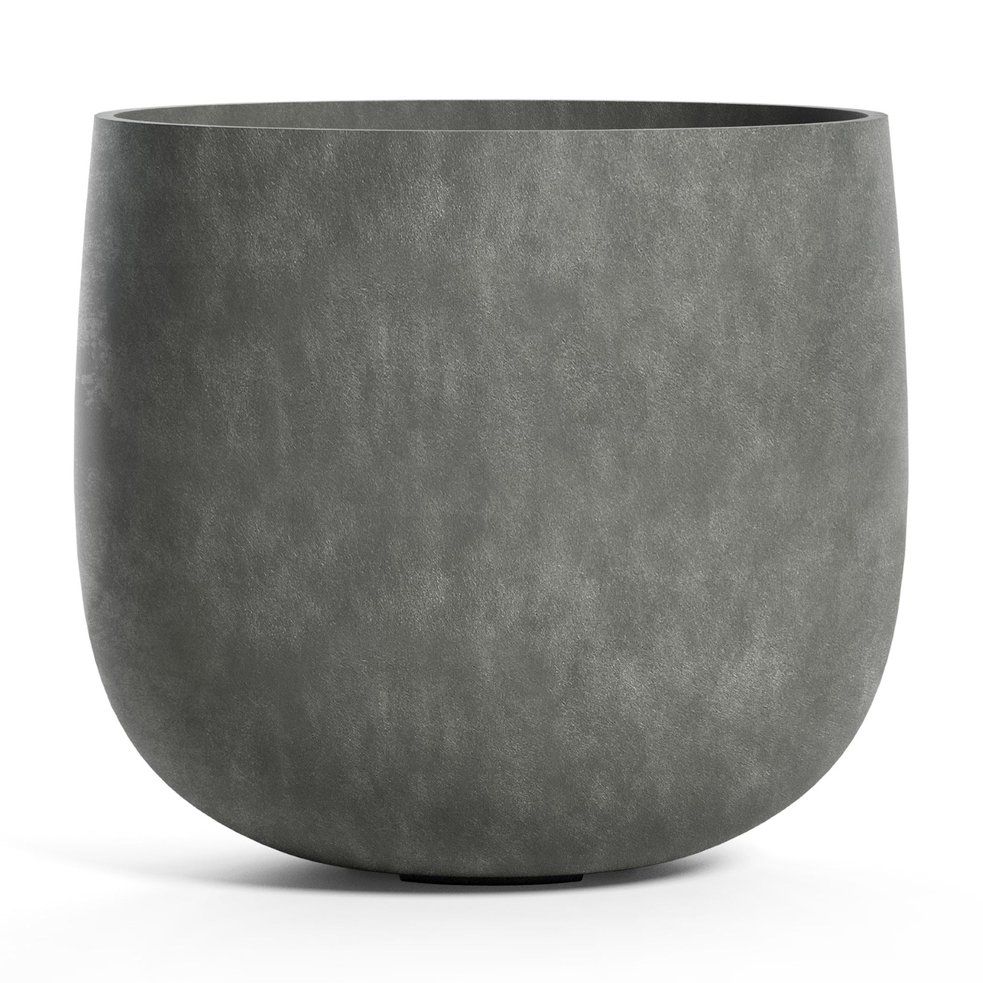 COSAPOTS Mondo Round Fiberglass Planter – Lightweight Indoor/Outdoor Plant Pot, Frost & Weather Resistant, Handmade Modern Decorative Planter – 10.8" X 10.8" X 9.6" – Grey Stone - Grey Stone,10.8 in diam. x 9.6 in