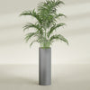 Corry Large Tall Cylinder Fiberglass Planter - 12 in x 12 in x 36 in - Metallic Gunmetal - Metallic Gunmetal,30 in x 30 in x 32 in