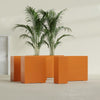 Perth Extra Large Long Rectangle Fiberglass Planter - 48 in x 16 in x 42 in - Gloss Tangerine - Gloss Tangerine,48 in x 16 in x 42 in