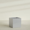 Montroy Extra Large Cube Square Fiberglass Planter - 48 in x 48 in x 48 in - Metallic Silver - Metallic Silver,48 in x 48 in x 48 in