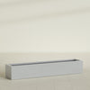 Cuba Extra Large Long Rectangle Fiberglass Planter - 72 in x 14 in x 12 in - Metallic Silver - Metallic Silver,72 in x 14 in x 12 in