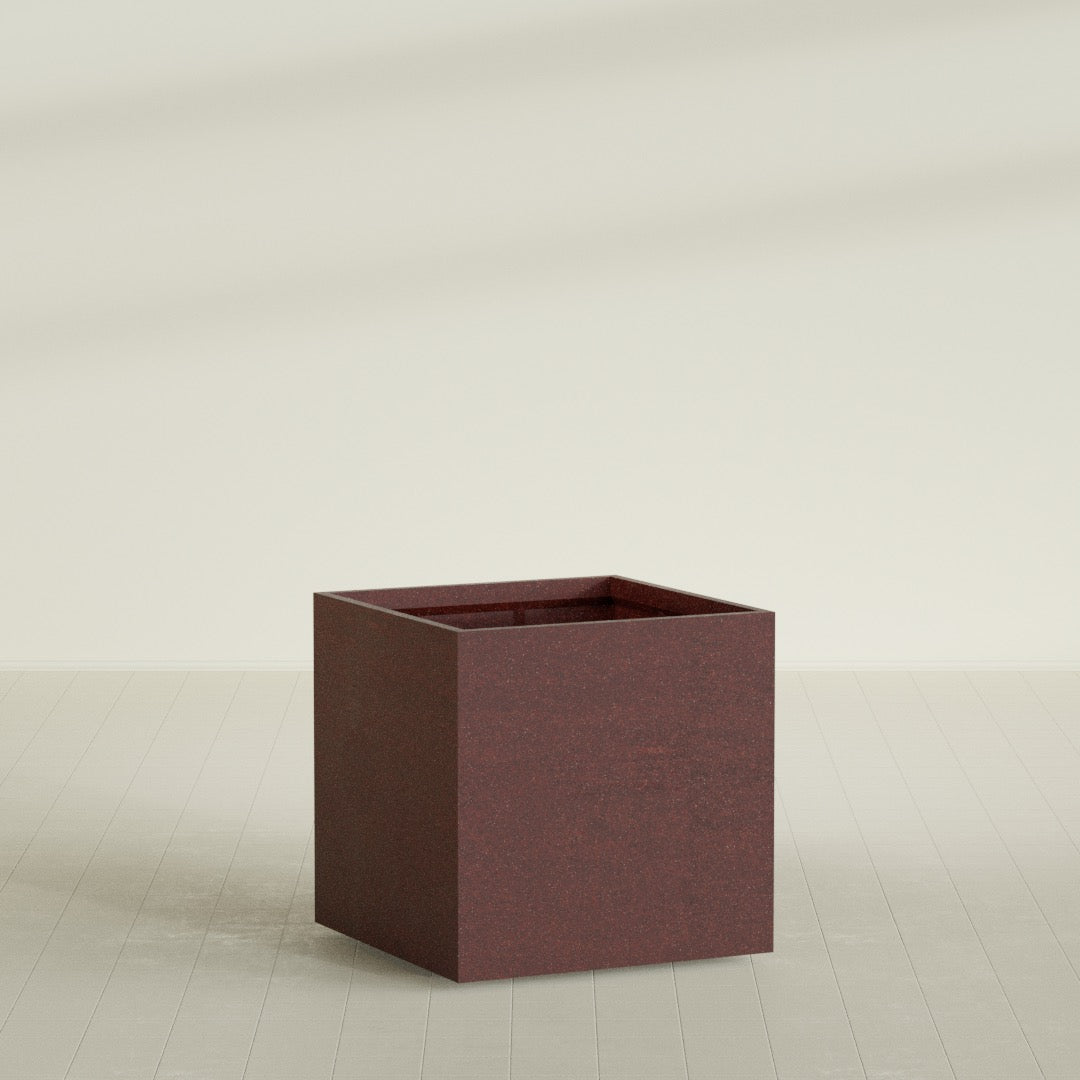 Cube - 40in x 40in x 40in - Weathered Steel - Rust - Weathered Steel - Rust,40 in x 40 in x 40 in