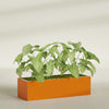 Reade Small Tabletop Rectangle Fiberglass Planter - 18 in x 6.5 in x 5 in - Gloss Tangerine - Gloss Tangerine,18.5 in x 6.5 in x 5 in