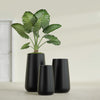 Saigon Extra Large Tapered Round Planter - 19 in x 24 in x 42 in - Matte Black - Matte Black,19.2 in x 24.2 in x 42 in