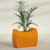Seoul Extra Large Curved Abstract Fiberglass Planter - 48 in x 20 in x 36 in - Gloss Tangerine - Gloss Tangerine,48 in x 20 in x 36 in