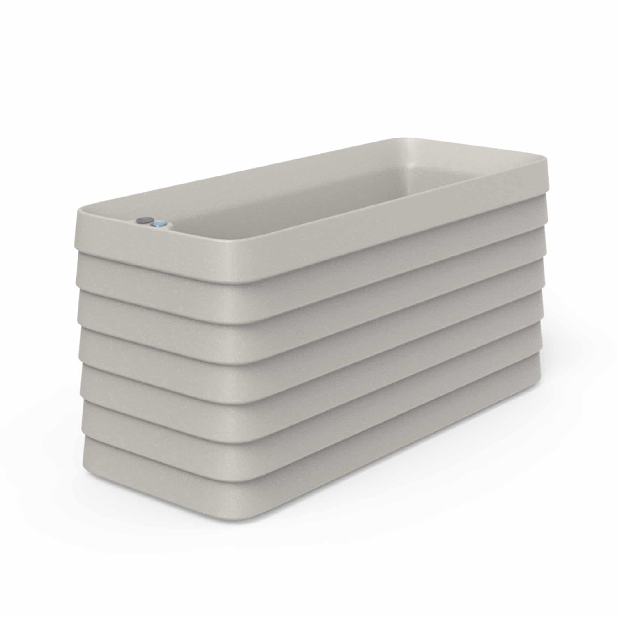 Slat Rectangle with TruDrop™ Self-Watering - 46.6in x 19in x 22.8in - Parchment - Parchment,46.6in x 19in x 22.8in