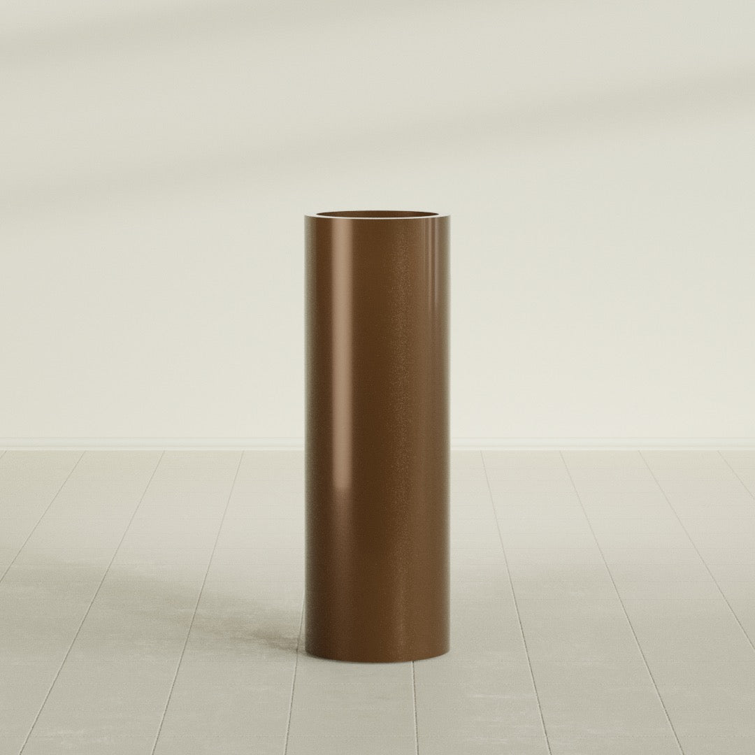 Corry Large Tall Cylinder Fiberglass Planter - 12 in x 12 in x 36 in - Metallic Bronze - Metallic Bronze,30 in x 30 in x 32 in