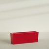 Panama Extra Large Long Rectangle Fiberglass Planter - 48 in x 12 in x 18 in - Gloss Red - Gloss Red,48 in x 12 in x 18 in