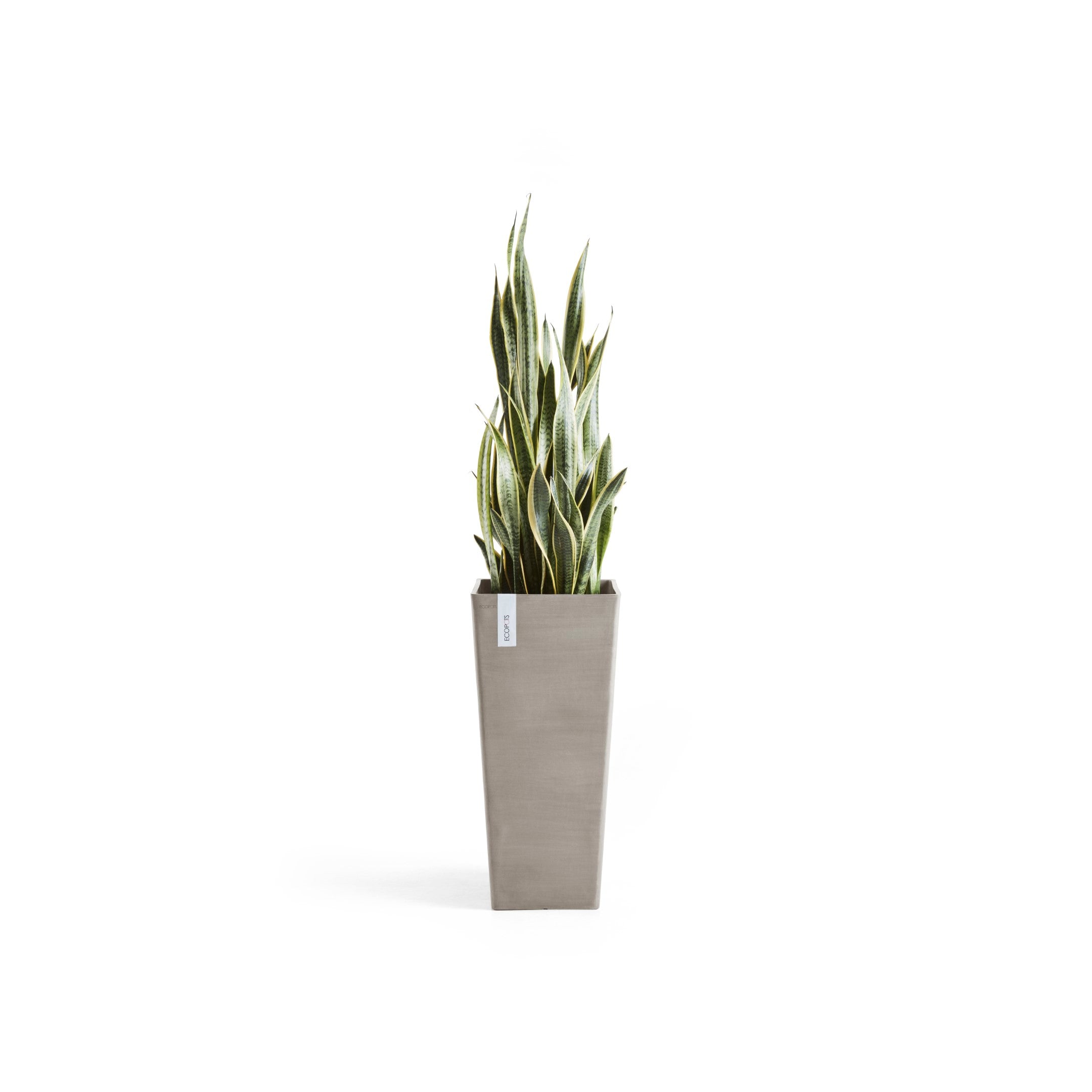 Rotterdam Medium Tall Square Planter - 12.6 in x 12.6 in x 27.5 in - Taupe - Taupe,12.5 in x 12.5 in x 27.5 in,Planter Only