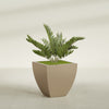 Lima Medium Tapered Square Fiberglass Planter - 24 in x 24 in x 24 in - Metallic Gold - Metallic Gold,24 in x 24 in x 24 in