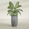Lisbon Large Round Fiberglass Planter - 18 in x 18 in x 32 in - Metallic Gunmetal - Metallic Gunmetal,18 in x 18 in x 32 in