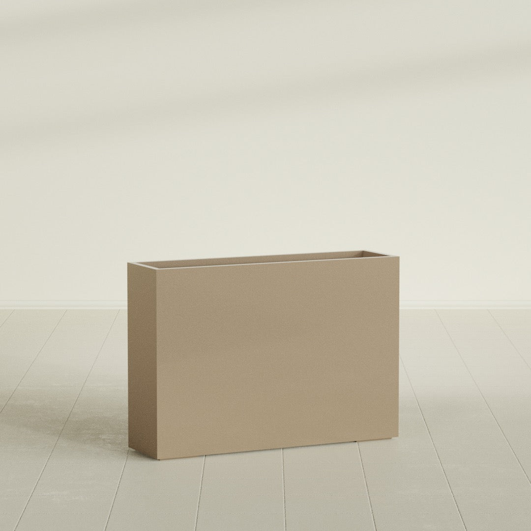 Perth Extra Large Long Rectangle Fiberglass Planter - 60 in x 16 in x 42 in - Metallic Gold - Metallic Gold,60 in x 16 in x 42 in