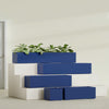 Cuba Extra Large Long Rectangle Fiberglass Planter - 72 in x 14 in x 12 in - Matte Cobalt Blue - Matte Cobalt Blue,72 in x 14 in x 12 in