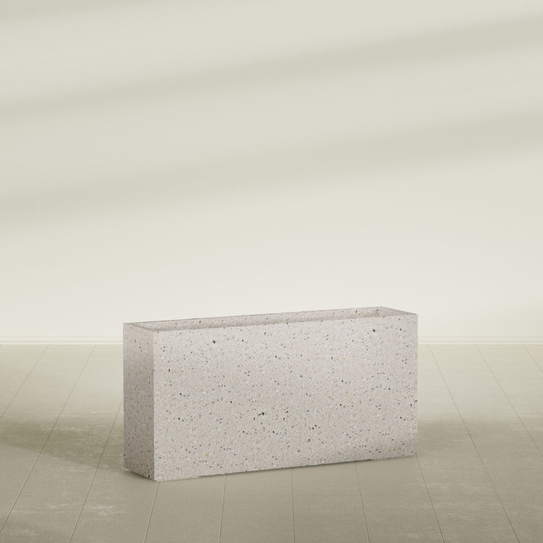 ProTone Fiberglass Premium Finish Extra Large Rectangle Planter - 48 in x 12 in x 24 in - StoneLight - Greystone - StoneLight - Greystone,48 in x 12 in x 24 in