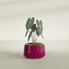 Short Hayden Small Round Fiberglass Planter - 12 in x 12 in x 7 in - Gloss Eggplant - Gloss Eggplant,12 in x 12 in x 7 in