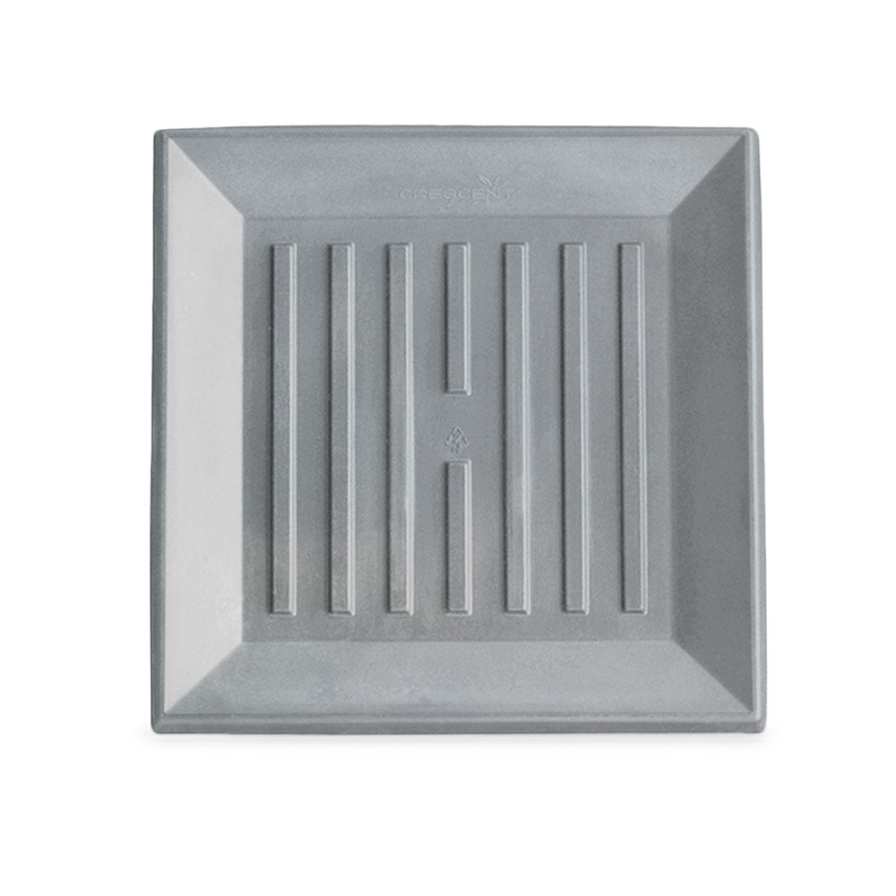 Square Plastic Plant Saucer - 12.75" Square - Weathered Concrete - Weathered Concrete,16.5 in x 16.5 in x 1.25 in
