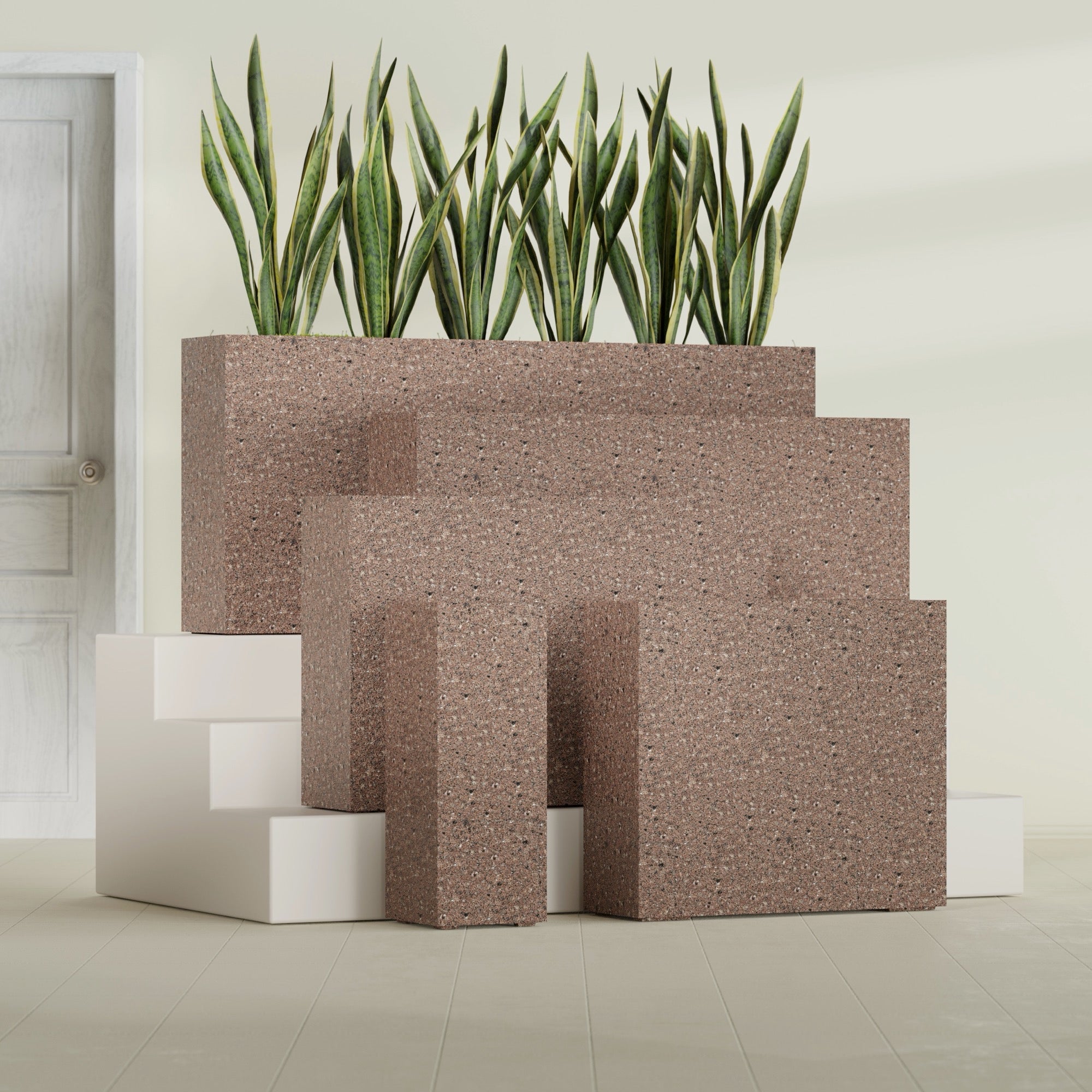 12"-Wide Rectangle - 36in x 12in x 32in - StoneLight - Sunstone - StoneLight - Sunstone,36 in x 12 in x 32 in