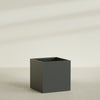 Montroy Extra Large Cube Square Fiberglass Planter - 48 in x 48 in x 48 in - Matte Charcoal - Matte Charcoal,48 in x 48 in x 48 in