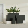 Potsdam Large Tall Rectangle Fiberglass Planter - 16 in x 16 in x 32 in - Matte Charcoal - Matte Charcoal,16 in x 16 in x 32 in