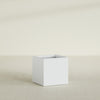 Montroy Medium Cube Square Fiberglass Planter - 28 in x 28 in x 28 in - Gloss White - Gloss White,28 in x 28 in x 28 in