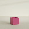 Montroy Medium Cube Square Fiberglass Planter - 24 in x 24 in x 24 in - Gloss Pink Violet - Gloss Pink Violet,24 in x 24 in x 24 in