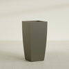 Toulan Large Tall Tapered Square Fiberglass Planter - 20 in x 20 in x 42 in - Matte Bronze - Matte Bronze,20 in x 20 in x 42 in