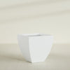 Lima Large Tapered Square Fiberglass Planter - 30 in x 30 in x 30 in - Matte White - Matte White,30 in x 30 in x 30 in
