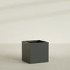 Montroy Large Cube Square Fiberglass Planter - 36 in x 36 in x 36 in - Matte Charcoal - Matte Charcoal,36 in x 36 in x 36 in
